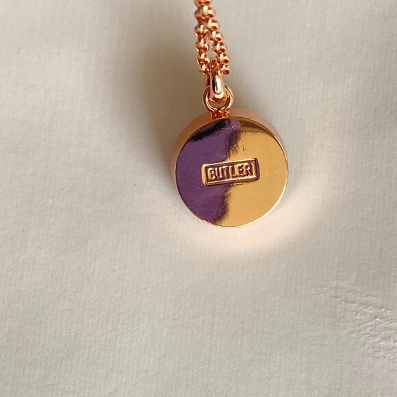 Butler Emerald Green Crystal Rose Gold Tone Necklace - Picture 5 of 9